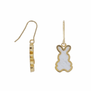 Moonlit Golden Hare Dangle Earrings
