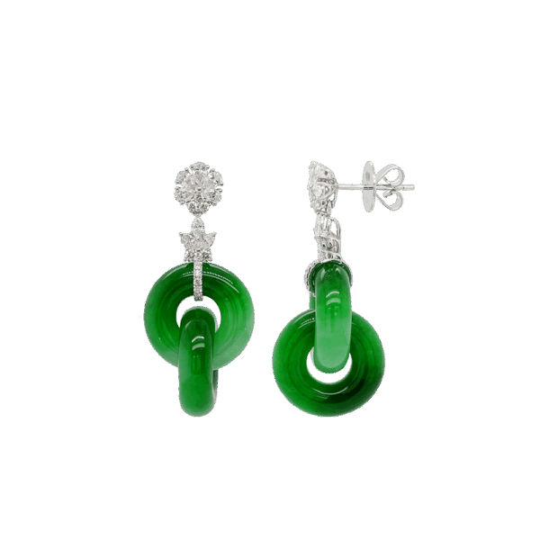 Jadeite Reunion Diamond Earrings