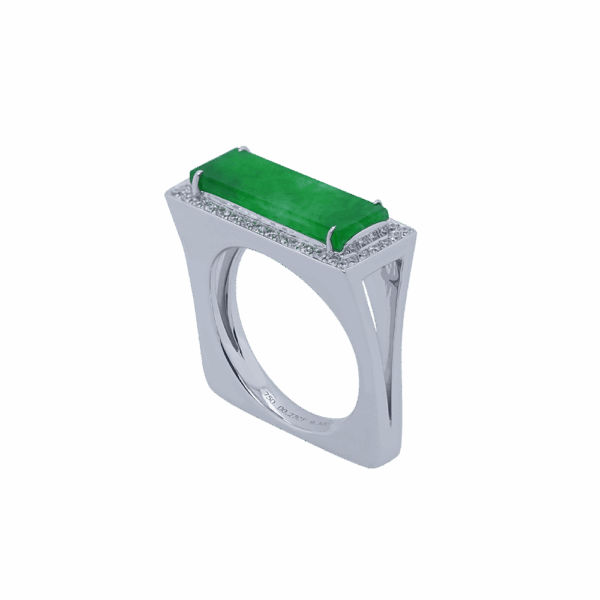 Noble Jade of Honour Jadeite Diamond Ring
