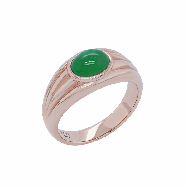 Boundary Jadeite Ring (Rose Gold)