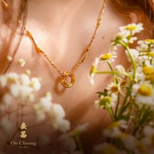 916 Gold Si Dian Jin: Designer Series: Ataraxia Circle Necklace