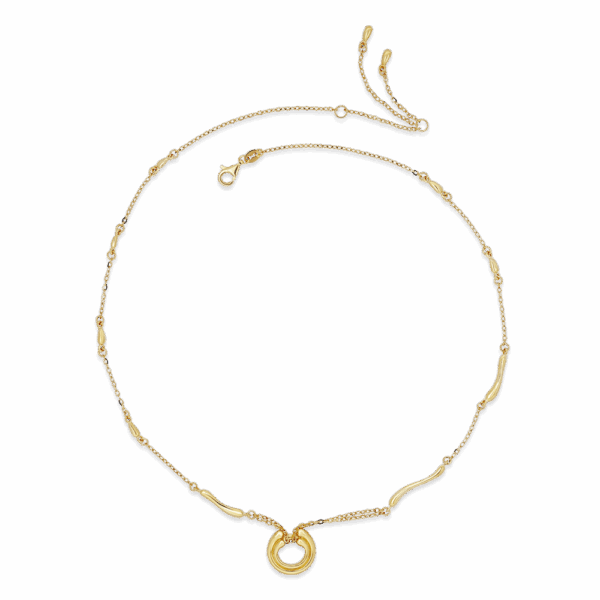 916 Gold Si Dian Jin: Designer Series: Ataraxia Circle Necklace
