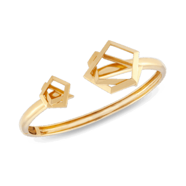 916 Gold Si Dian Jin Designer Series: Brilliance Romance Bangle