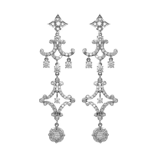 "Zenoviah" Diamond Dangling Earrings