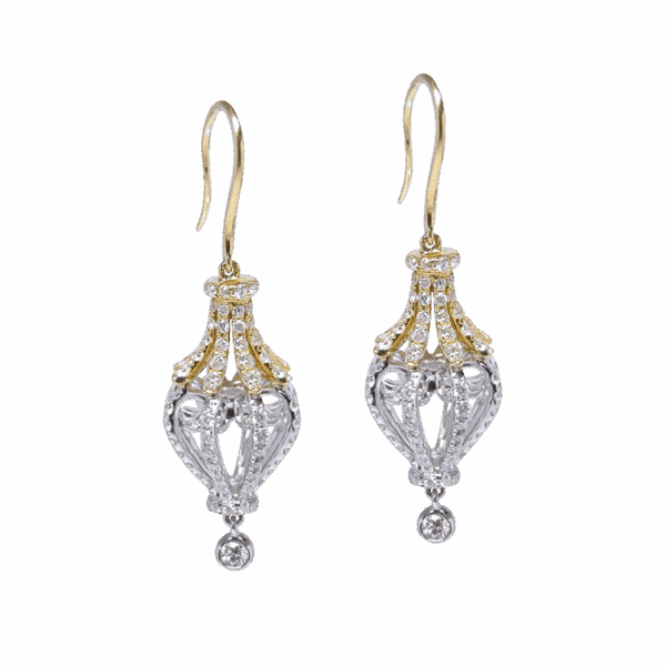 "Hozuki" Diamond Earrings