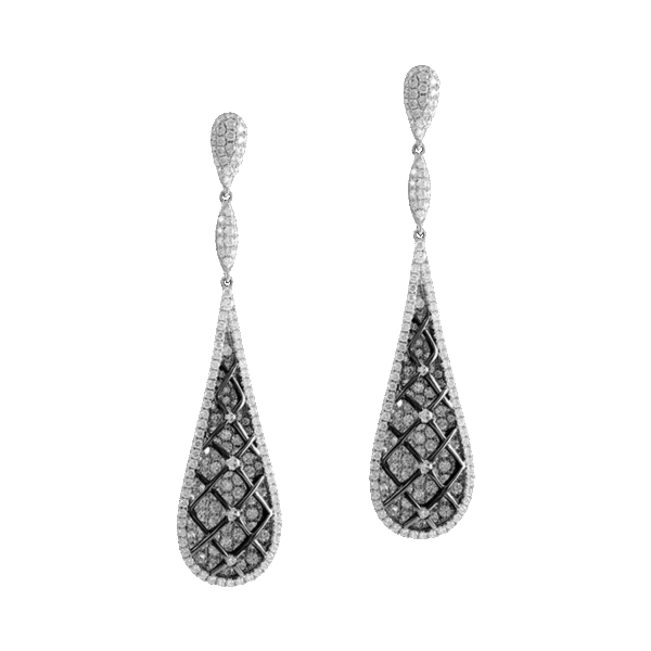 "Novia" Diamond Dangling Earrings