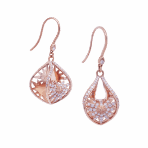 "Glimmering Waves" Diamond Earrings