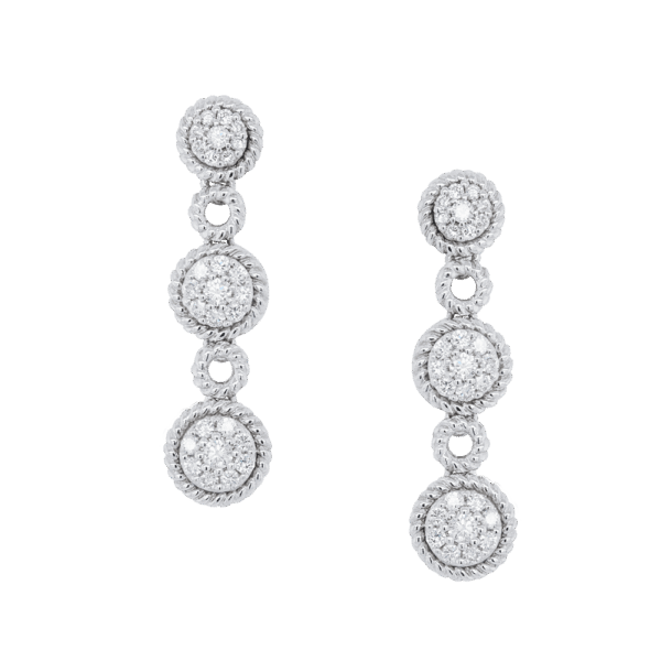 Braided Charm Diamond Earrings