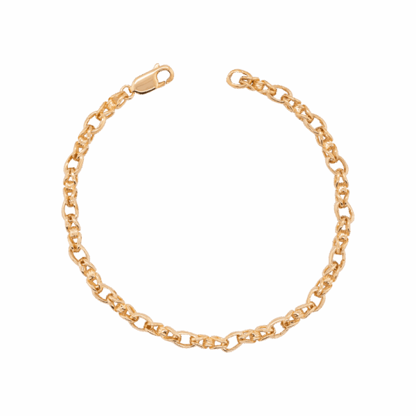 750 Yellow Gold Twisted Link Bracelet