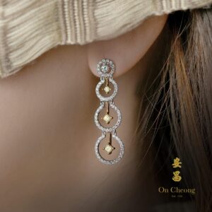 Yellow Diamond Dazzle Dangling Earrings
