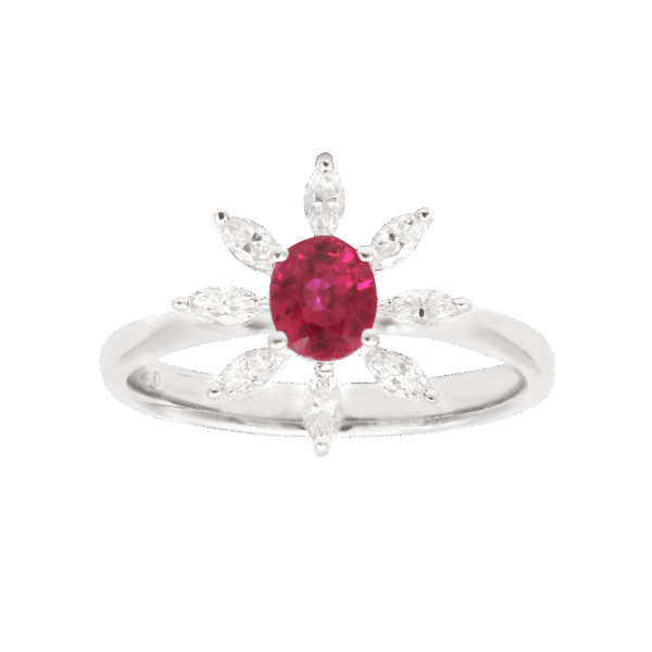 “Carmine” Ruby Diamond Ring