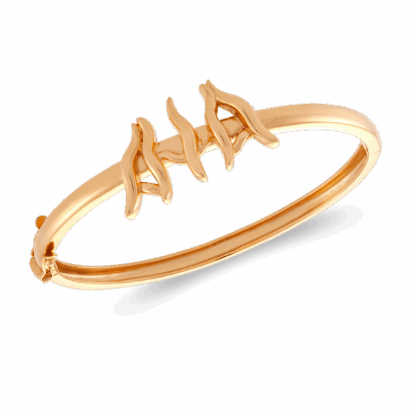 916 Gold Si Dian Jin Designer Series: Endless Trickles Bangle