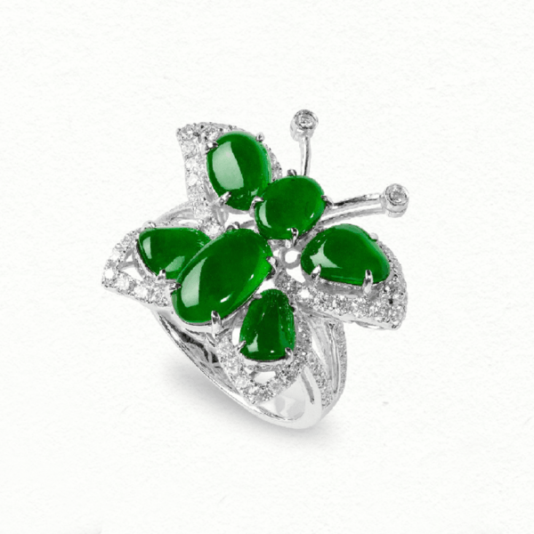 Flight Jadeite Diamond Ring