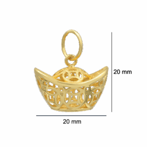 Golden Ingot 916 Gold Pendant