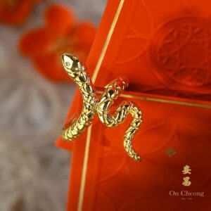 Golden Fortune Snake 999 Gold Ring