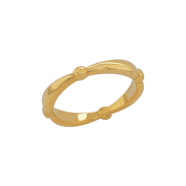 916 Gold Si Dian Jin Designer Series: Hearts Aligned, Minds United Ring