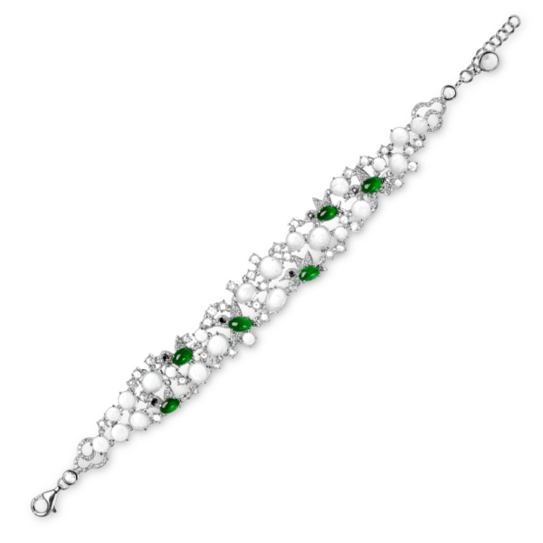"Convivial"Jadeite Diamond Bracelet