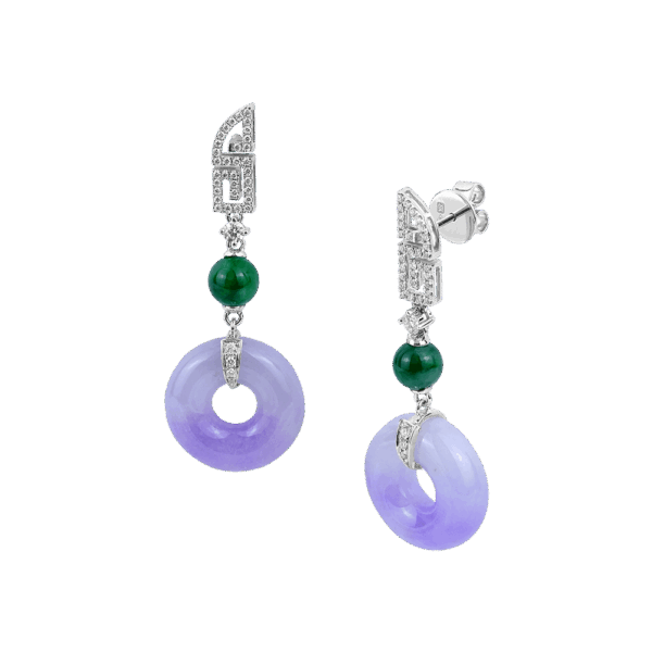 Lumière Duo: Aurora Jadeite Earrings