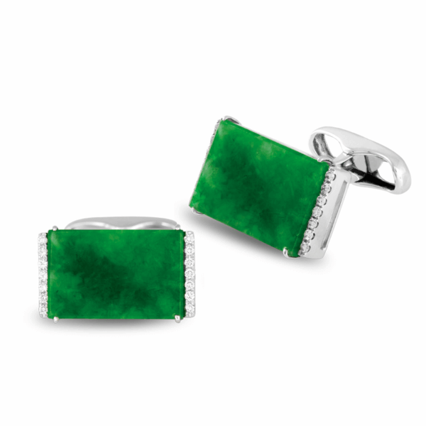 Jadeite Diamond Cufflink