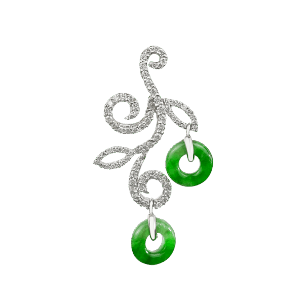 "Eternal Bliss" Diamond Jadeite Pendant