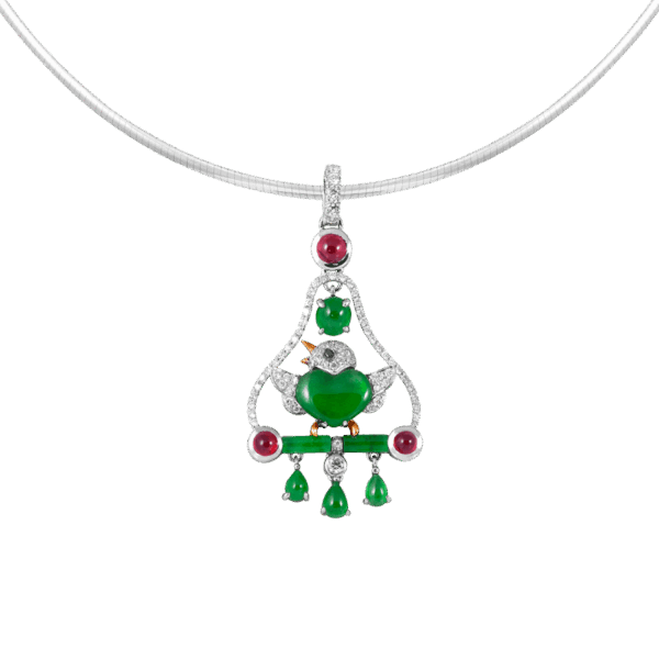 "Eufónica" Jadeite Diamond Pendant