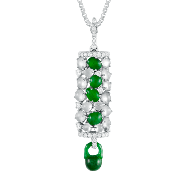 Scent I Jadeite Diamond Pendant