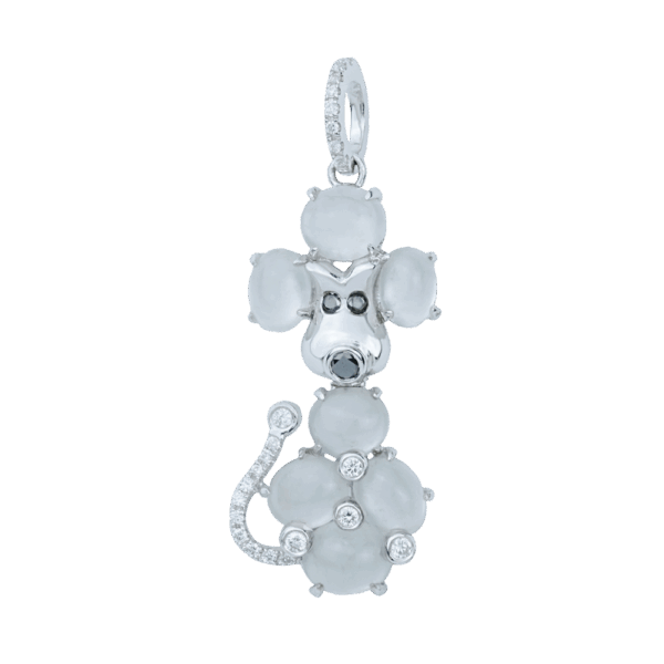 "Royal Poodle" Ice Jadeite Pendant