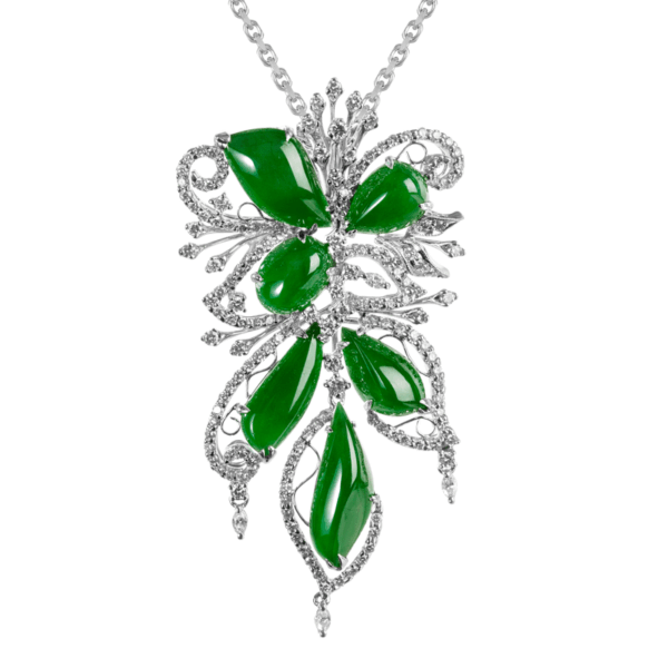 Jadeite Diamond Pendant “Perennial”