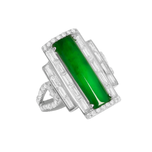 Angulus Jadeite Diamond Ring