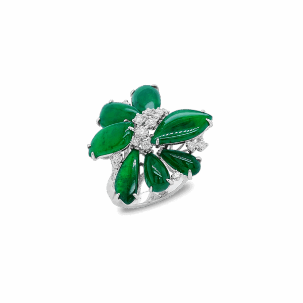 Jadeite Affinity Diamond Ring