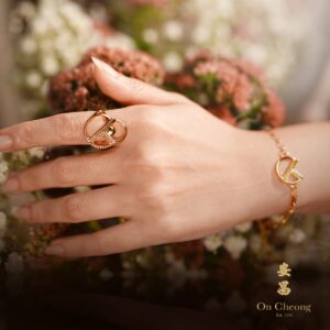 916 Gold Si Dian Jin: Designer Series: Love like Galaxy Bracelet