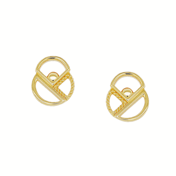 916 Gold Si Dian Jin: Designer Series: Love like Galaxy Stud Earrings