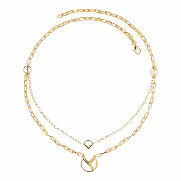 916 Gold Si Dian Jin: Designer Series: Love like Galaxy Necklace