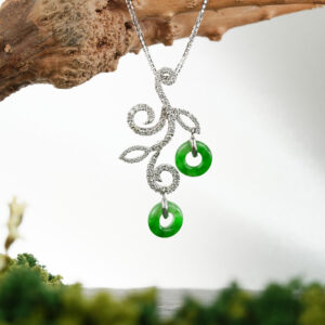 "Eternal Bliss" Diamond Jadeite Pendant