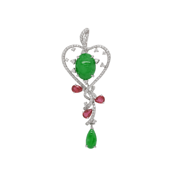 Elysian Ruby Diamond Jadeite Pendant