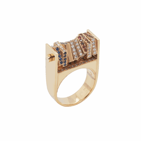 Elysian Chance Mixed Sapphire Diamond Ring