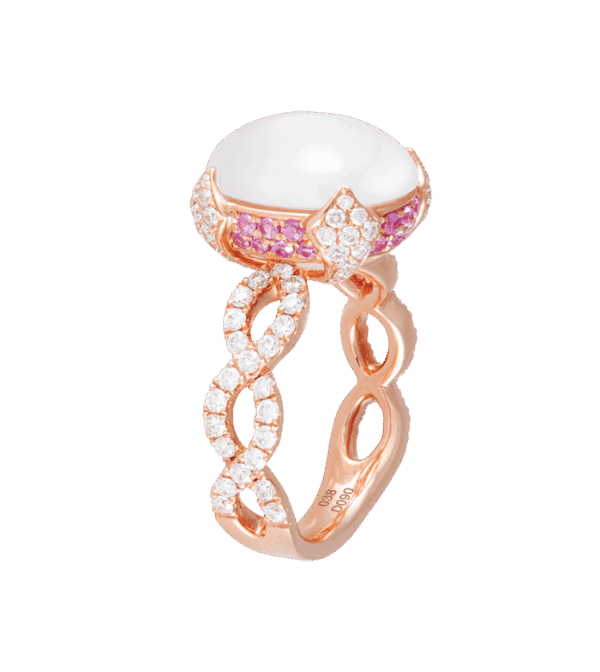 "Nectar" Ice Jadeite Diamond Ring