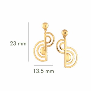 916 Gold Si Dian Jin Designer Series: Oro d’ Aura Earrings