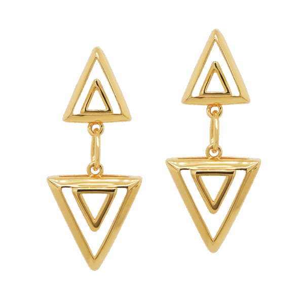 916 Gold Si Dian Jin Designer Series: Radiant Eternity Studded Dangling Earrings