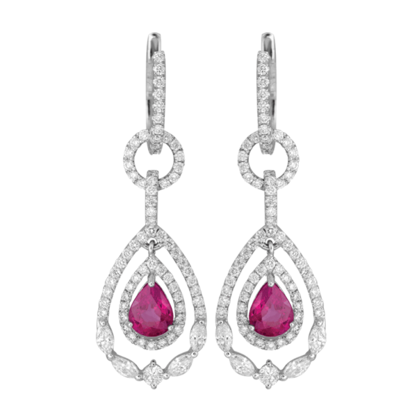 Desirae Ruby Diamond Earrings