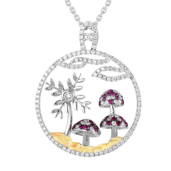 Designer Series: Secret Garden Series-Shrooms Pendant
