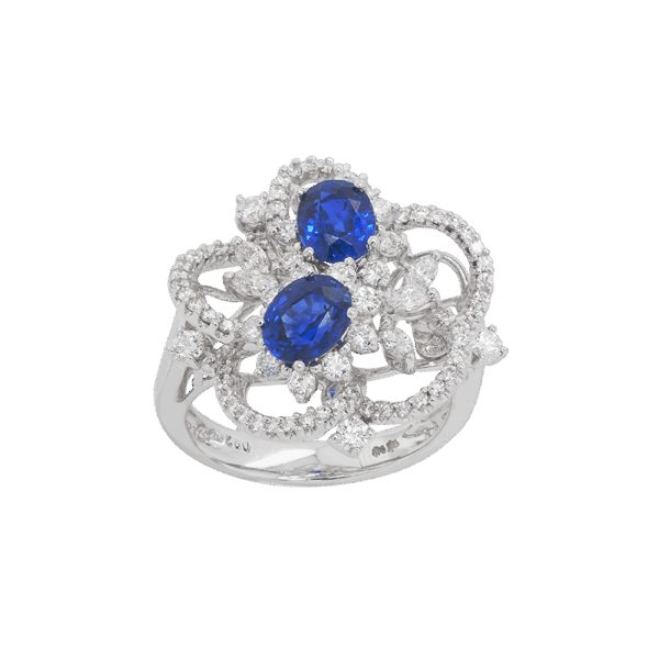 Astoria Blue Sapphire Diamond Ring