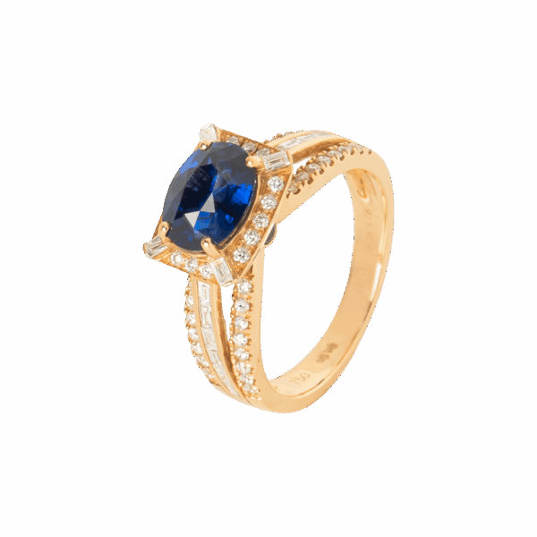 "Helena" Sapphire Diamond Ring