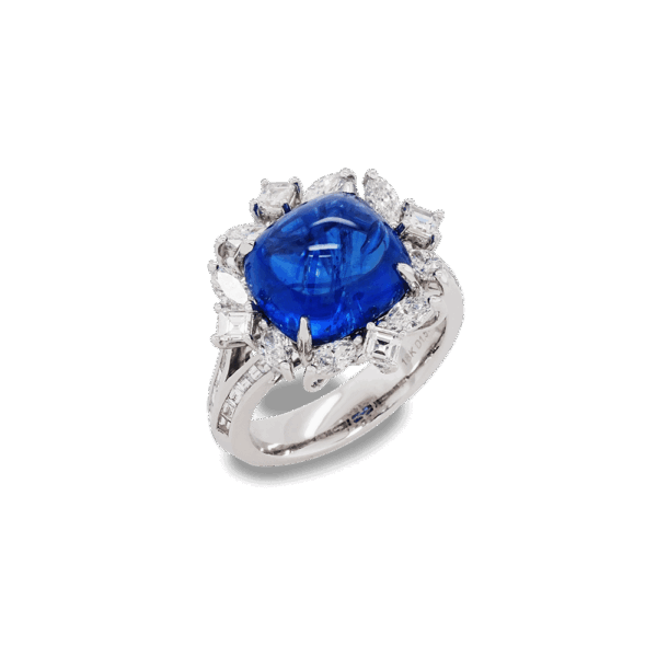 Celestial Brilliance Blue Sapphire Diamond Ring