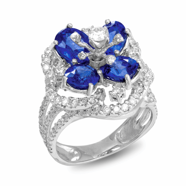 Roulette Sapphire Diamond Ring