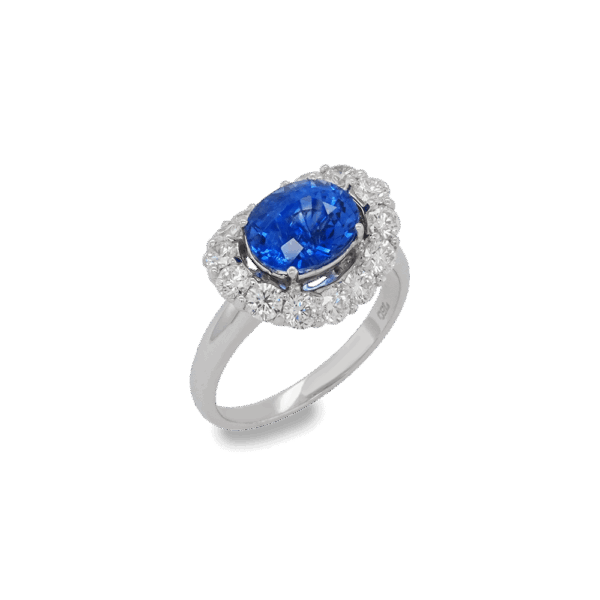Celestial Elegance Sapphire Diamond Ring