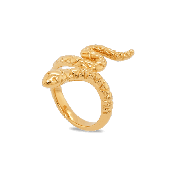Golden Fortune Snake 999 Gold Ring