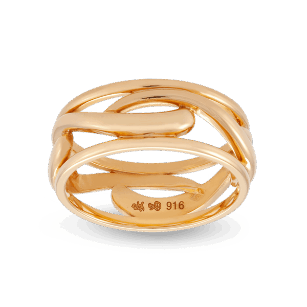 916 Gold Si Dian Jin Designer Series: Stream of Affection Ring