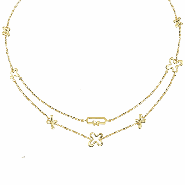 916 Gold Si Dian Jin Designer Series: Sweet Blossoming Necklace