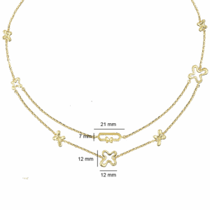 916 Gold Si Dian Jin Designer Series: Sweet Blossoming Necklace